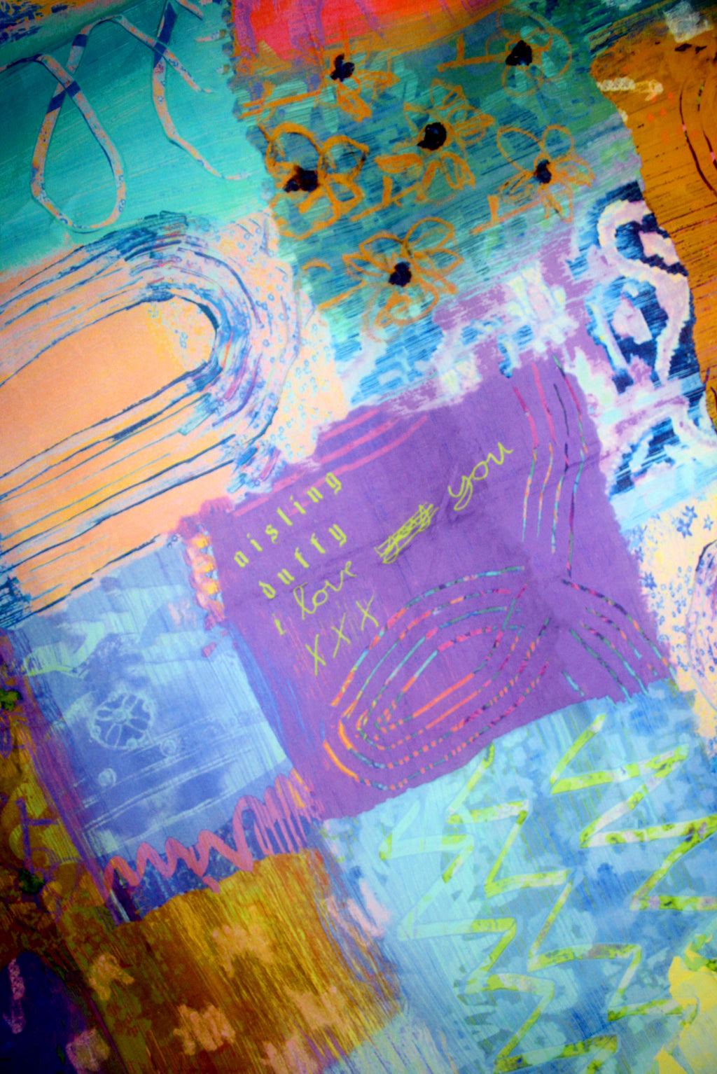 ☆ 𝘙𝘢𝘪𝘯𝘣𝘰𝘸 𝘚𝘤𝘢𝘳𝘧 ☆ 128𝘤𝘮 𝘹 128𝘤𝘮