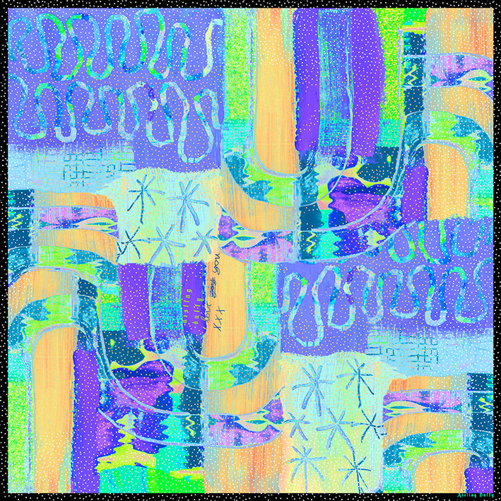 ☆ 𝘕𝘦𝘰𝘯 𝘓𝘪𝘨𝘩𝘵𝘴 𝘚𝘤𝘢𝘳𝘧 ☆ 63𝘤𝘮 𝘹 63𝘤𝘮